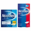 Nicotinell Combinatie therapie: Pleister 21 mg 14 st + Kauwgom Fruit 2mg 24 st Pakket