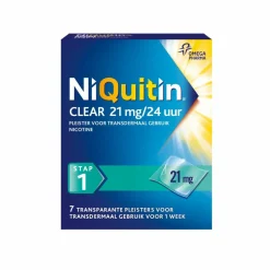 Niquitin Clear Nicotinepleisters 21 mg Stap 1 7 stuks