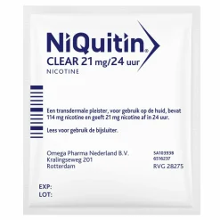 Niquitin Clear Nicotinepleisters 21 mg Stap 1 14 stuks