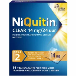 Niquitin Clear Pleisters 14mg Stap 2 14 stuks