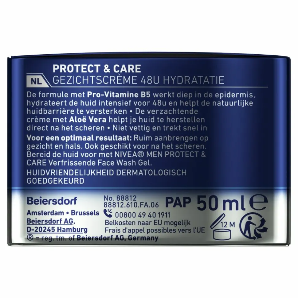 NIVEA Men Intensieve Gezichtscrème Protect & Care 50 ml