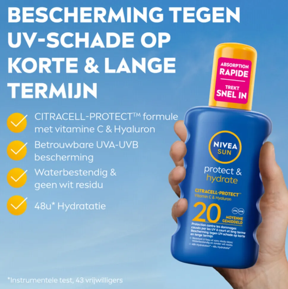 NIVEA Sun Protect & Hydrate Zonnespray SPF 20 200 ml