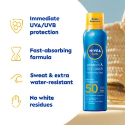 NIVEA Sun Protect en Dry Touch Verfrissende Vernevelende Spray SPF 50 200 ml