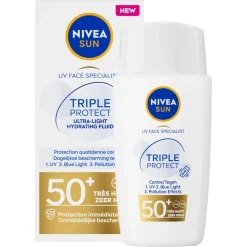 NIVEA Sun Triple Protect Zonnecrème Gezicht SPF 50+ 40 ml