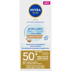 NIVEA Sun UV Face Specialist Ultra Light Daily Fluid Medium Tinted SPF 50+ 40 ml