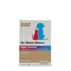 No Worm Diacur 500 Ontworming Hond en Kat 10 tabletten