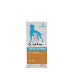 No Worm Exitel Plus Ontworming Tabletten Hond vanaf 0,5 kg 4 tabletten