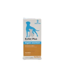 No Worm Exitel Plus Ontworming Tabletten Hond vanaf 0,5 kg 2 tabletten