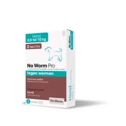 No Worm Pro Ontworming Tabletten Hond en Puppy vanaf 0,5 kg 2 tabletten
