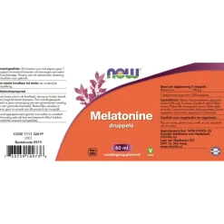 NOW Melatonine 0,149 mg Druppels 60 ml
