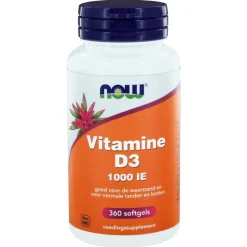 NOW Vitamine D3 1000 Ie 360 stuks