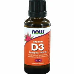 NOW Vitamine D3 Druppels 1000Ie 30 ml