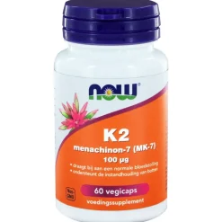 NOW Vitamine K2 Menachinon 7 100 Mcg 60 capsules