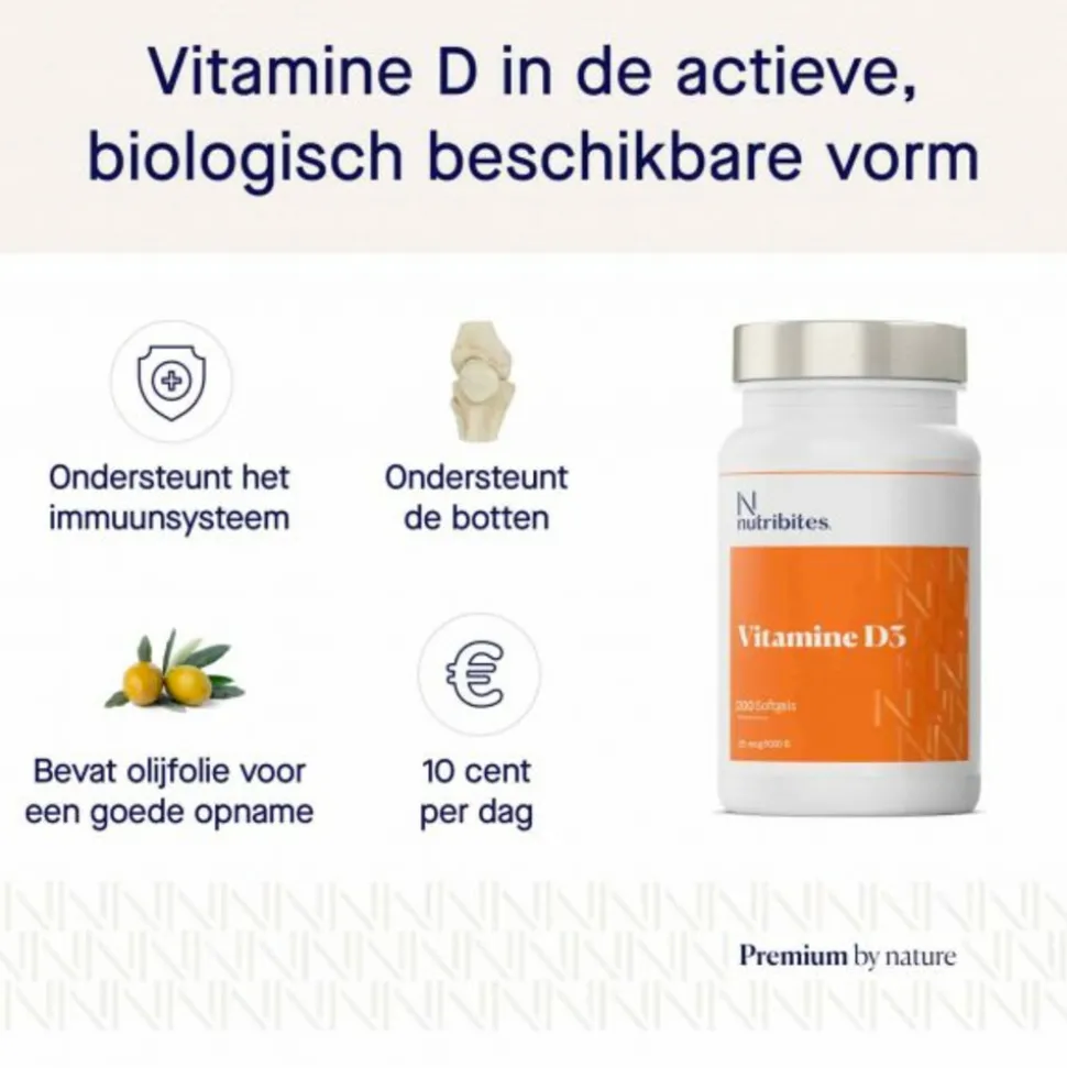 Nutribites Vitamine D3 200 softgels