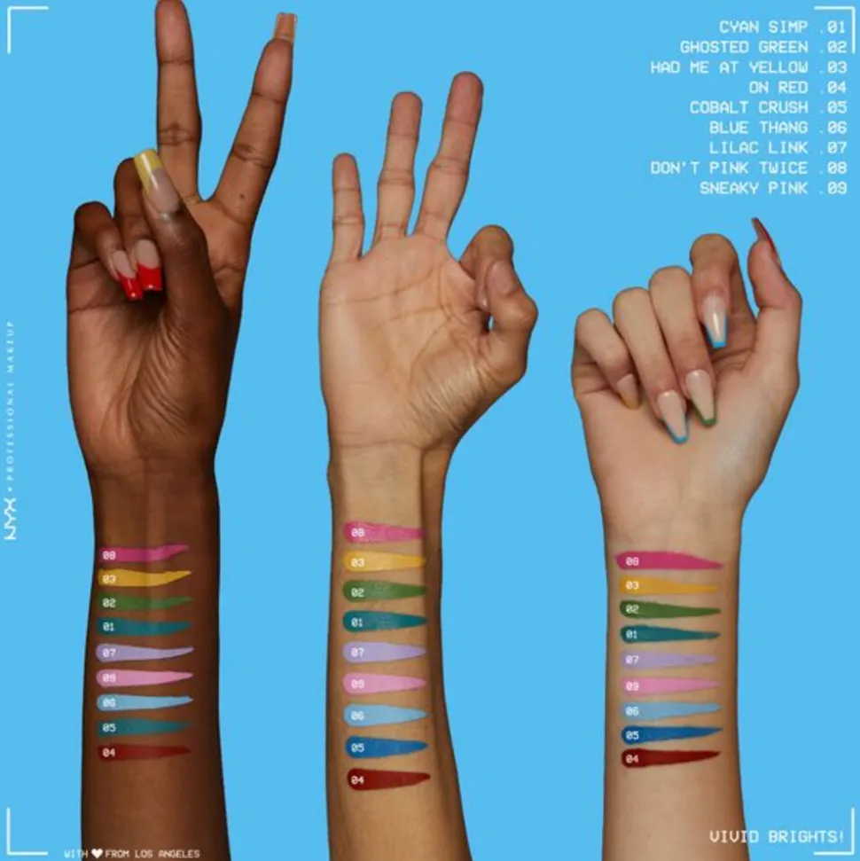 NYX Vivid Brights Matte Liquid Eyeliner Cyan Simp 2 ml