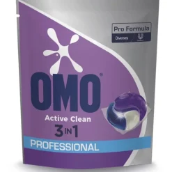 Omo Professional Wasmiddel capsules Pro Formula Active Clean 3in1 Caps 80 stuks