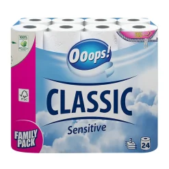 Ooops! Toiletpapier Classic Sensitive 3-laags 24 stuks