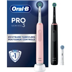 Oral-B Elektrische Tandenborstel Pro 3 3900 Duo Zwart & Roze 1 set