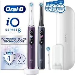 Oral-B Elektrische Tandenborstel iO 8 Duo Violet & Zwart 1 set