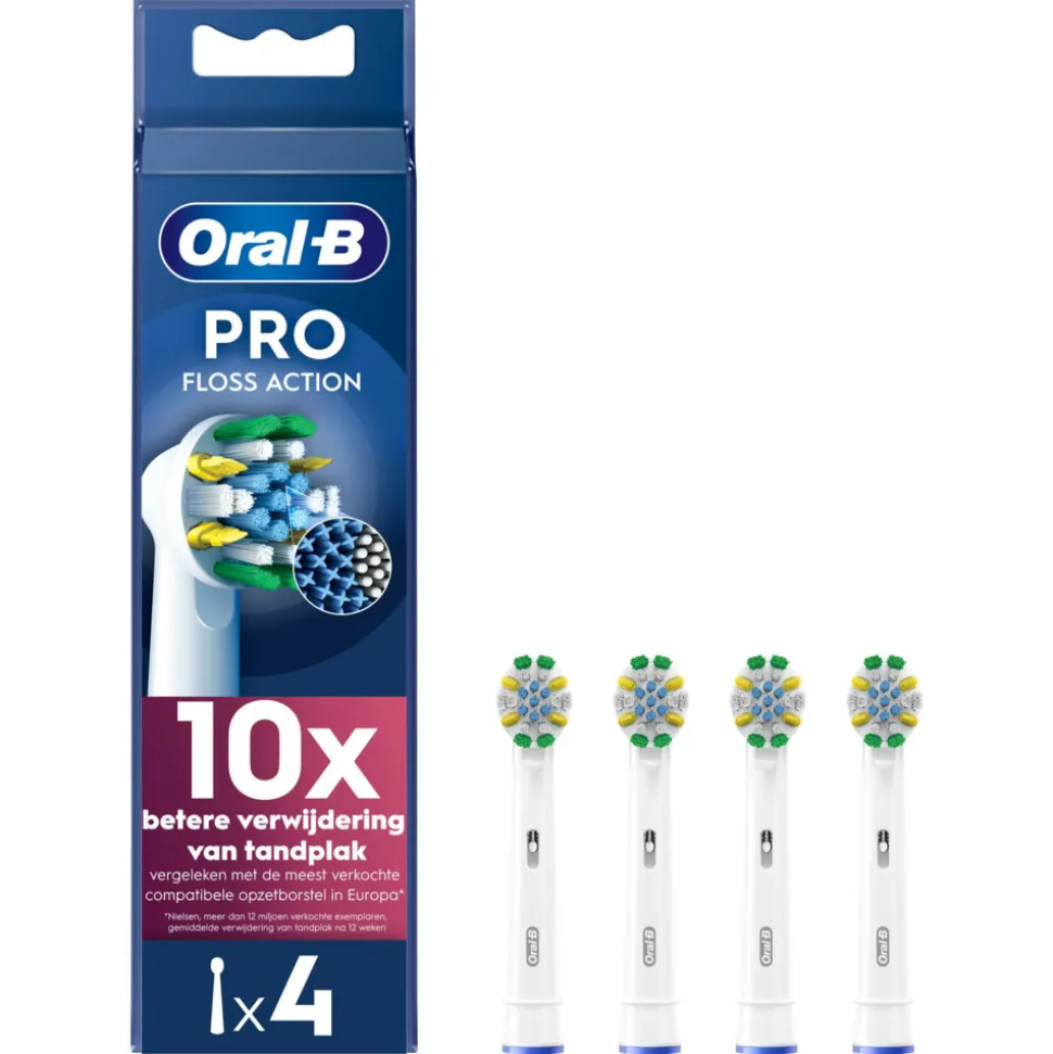 Oral-B Opzetborstels FlossAction Wit 4 stuks
