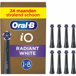 Oral-B Opzetborstels iO Radiant White Zwart 8 stuks