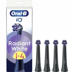 Oral-B Opzetborstels iO Radiant White Zwart 4 stuks