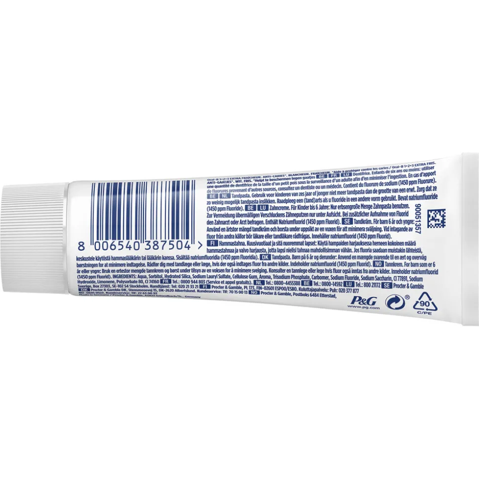 Oral-B Tandpasta 1-2-3 Frisse mint 75 ml
