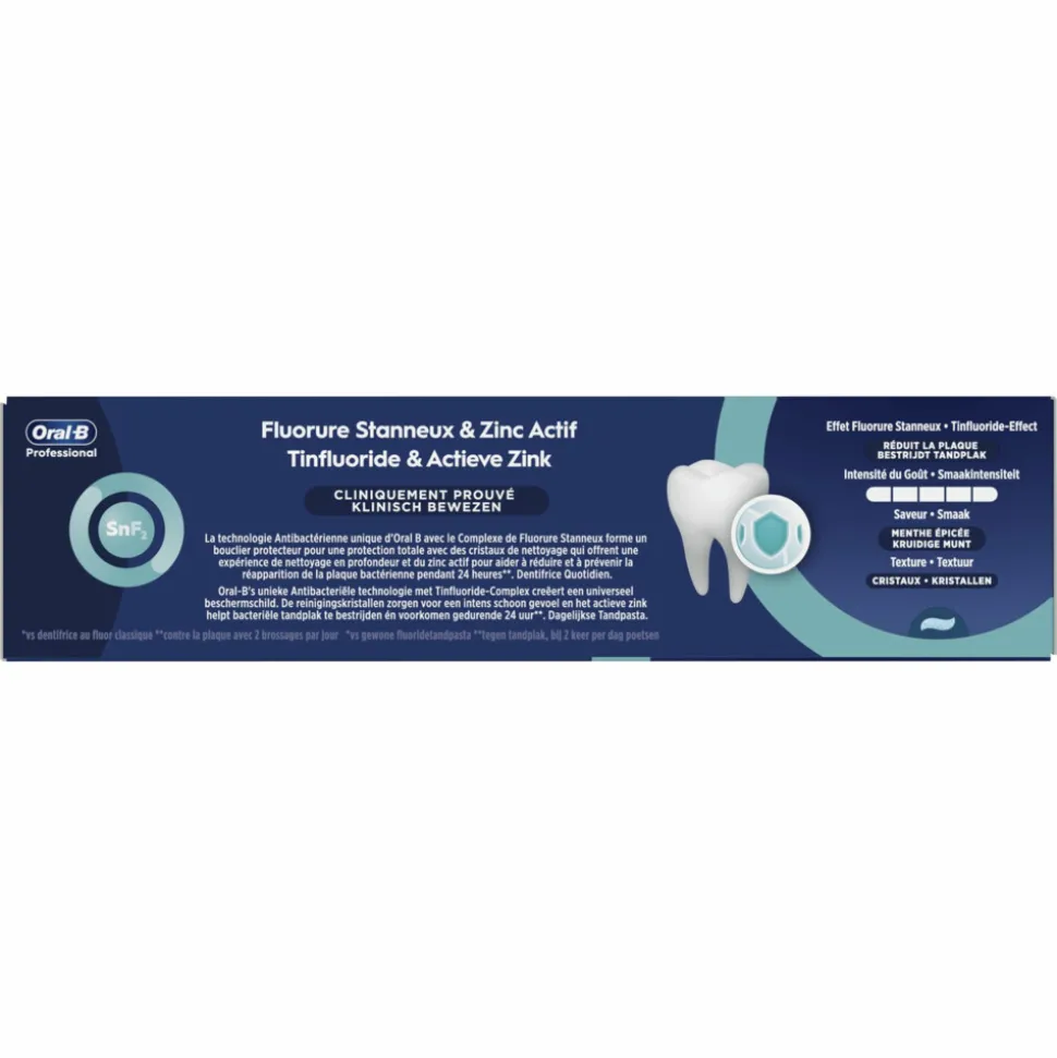 Oral-B Tandpasta Professional Tandsteencontrole Reinigingskristallen Extra Fris 75 ml