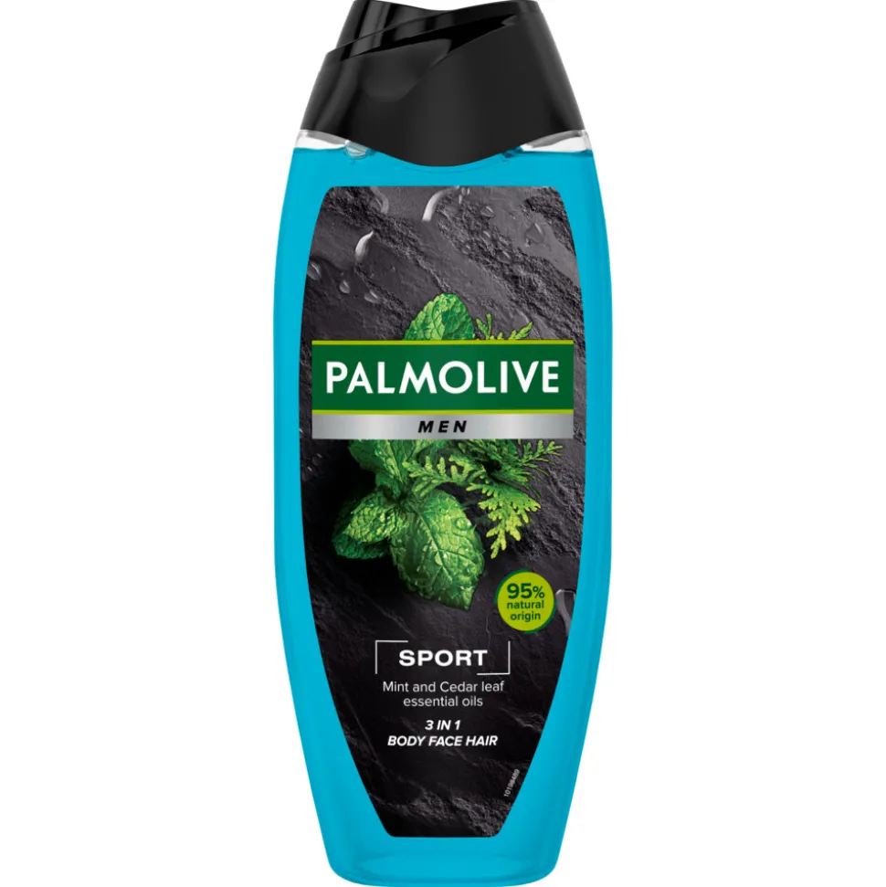Palmolive Palmolive Men Sport 3-in-1 douchegel met etherische oliën van munt en cedernaalden 500 ml