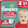 Pampers Baby Dry Luierbroekjes Maat 4 (9-15 kg) 27 stuks