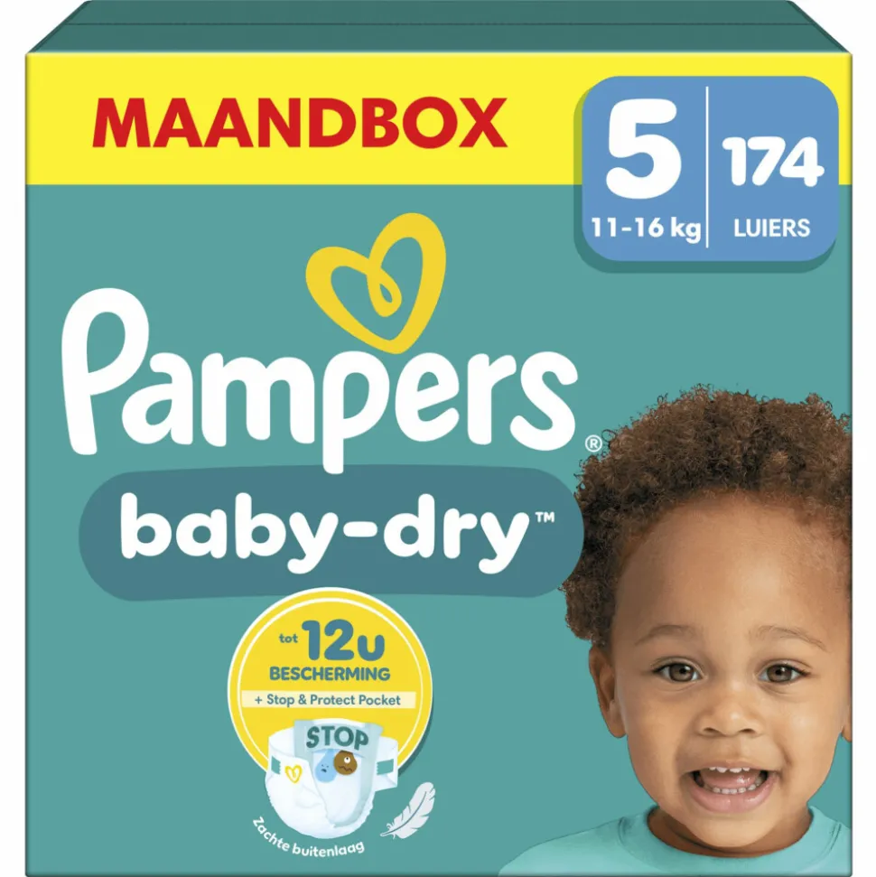 Pampers Baby Dry Luiers Maat 5 (11-16 kg) 174 stuks