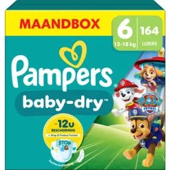 Pampers Baby Dry Luiers Paw Patrol Maat 6 (13-18 kg) 164 stuks