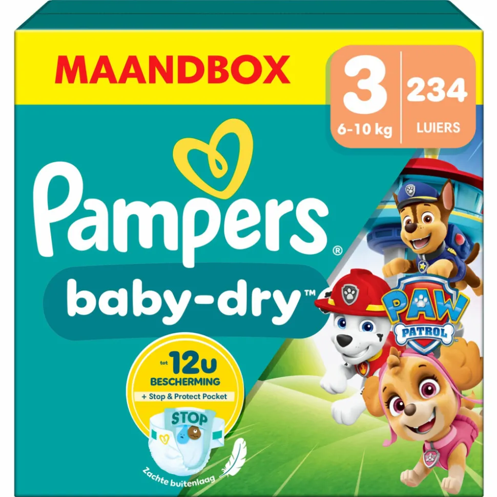 Pampers Baby Dry Luiers Paw Patrol Maat 3 (6-10 kg) 234 stuks