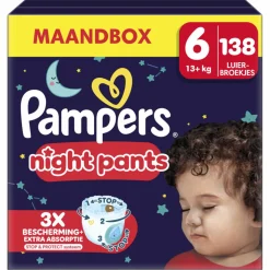 Pampers Baby Dry Night Pants Luierbroekjes Maat 6 (13kg+) 138 stuks