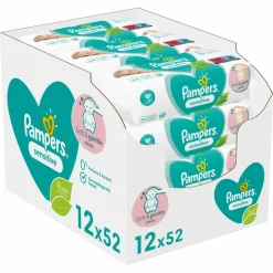 Pampers Billendoekjes Sensitive 12x52=624 stuks