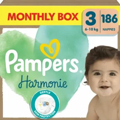 Pampers Harmonie Luiers Maat 3 (6 -10 kg) 186 stuks