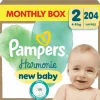 Pampers Harmonie Luiers Maat 2 (4-8kg) 204 stuks