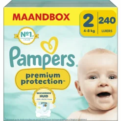 Pampers Premium Protection Luiers Maat 2 (4-8 kg) 240 stuks
