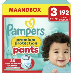 Pampers Premium Protection Luierbroekjes Maat 3 (6-11 kg) 192 stuks
