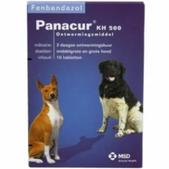 Panacur Ontworming Tabletten Hond - Kat 500 mg 10 tabletten