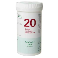 Pfluger Schussler Zout nr 20 Kalium Aluminium Sulfuricum D6 400 tabletten