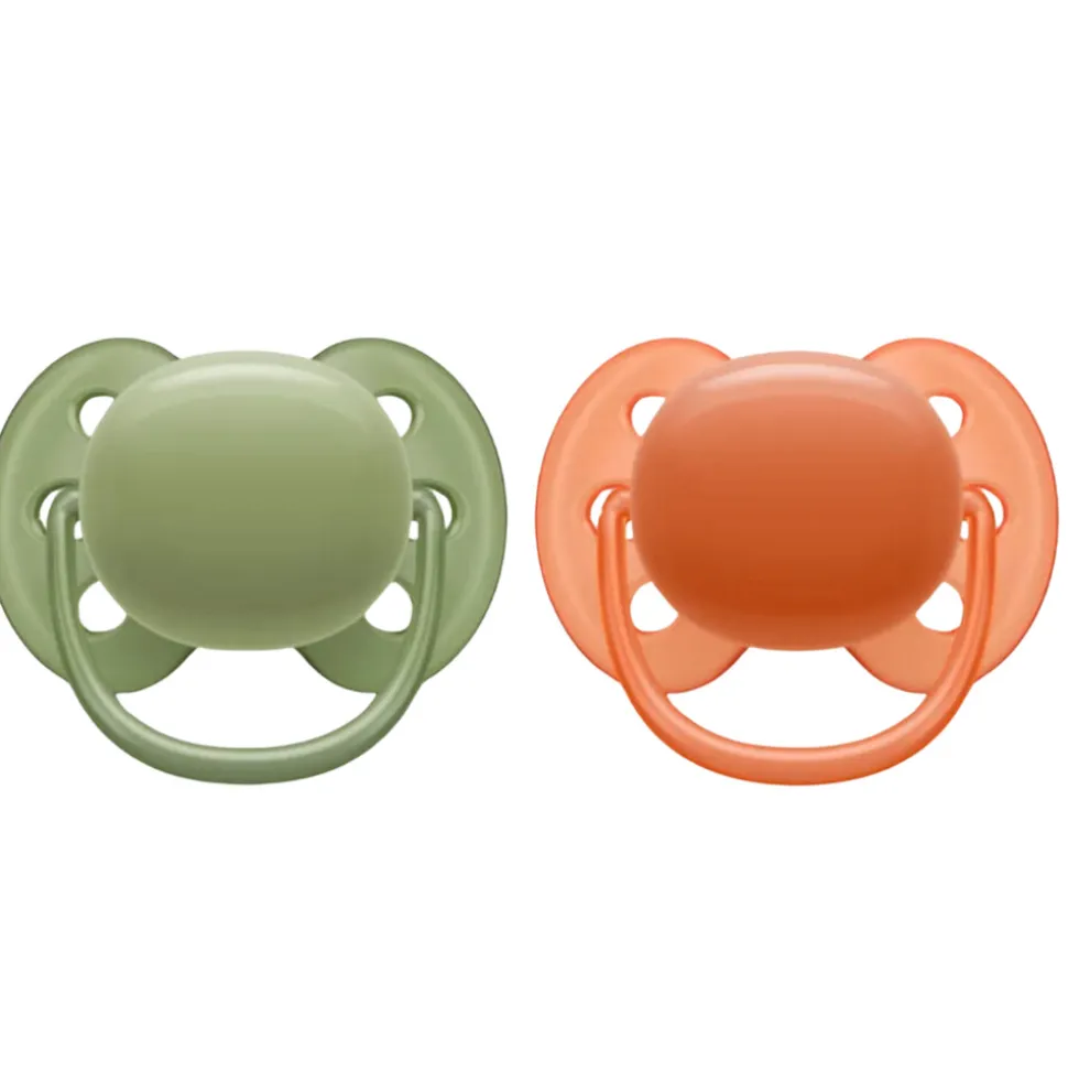 Philips Avent Fopspeen Ultra Soft 18+ mnd Groen Oranje 2 stuks