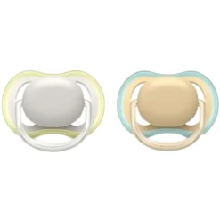 Philips Avent Fopspeen Ultra Air 0-6 mnd Beige Grijs 2 stuks