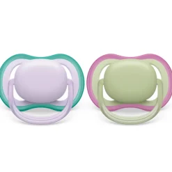 Philips Avent Ultra Air Fopspeen 0-6 mnd Paars Groen 2 stuks
