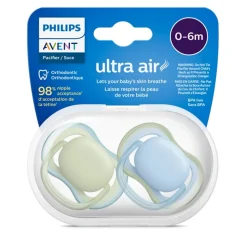 Philips Avent Ultra Air Fopspeen 0-6 mnd Groen Blauw 2 stuks