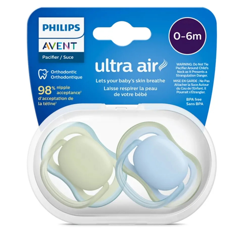 Philips Avent Ultra Air Fopspeen 0-6 mnd Groen Blauw 2 stuks