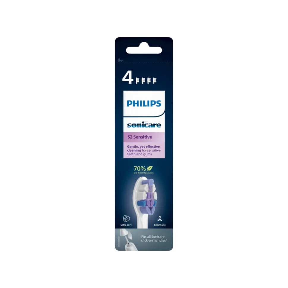 Philips Sonicare Opzetborstels S2 Sensitive Wit 4 stuks