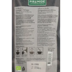 Piramide Biologische Thee Citroen en Gember 80 gr