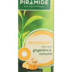 Piramide Groene Thee Oppeppend Gember & Kurkuma 20 stuks