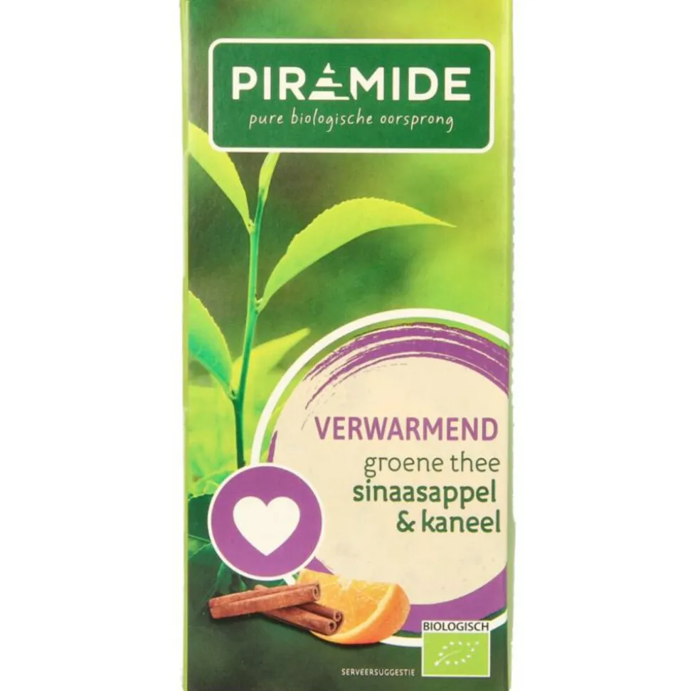 Piramide Groene Thee Verwarmend Sinaasappel & Kaneel 20 stuks